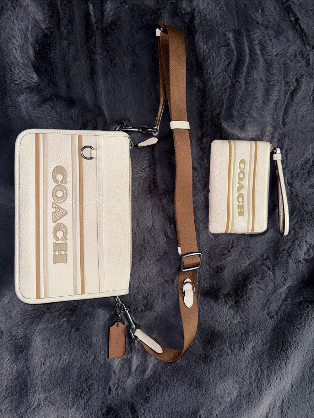 COACH heritage Crossbody With Matching Card Case - Ivory & Tan